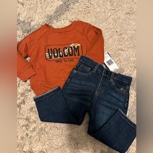NWT Volcom Sweater and Jeans Set